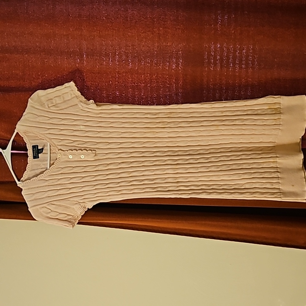 Soft pink Spring Polo dress with white horse